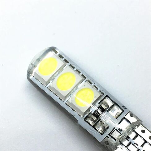 100PCS T10 194 2825 W5W LED 6 SMD Silica Gel Waterproof Light motorcycle Auto Parking Bulb Silicone Shell Car Reading Dome lamp(Red) in Saudi Arabia