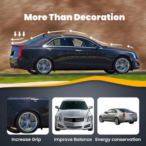 Rear Spoiler Wing for Cadillac ATS 2013-2019 4-Door Sedan, V Type Gloss Black Auto Exterio ABS Tail Trunk Lip Spoiler Wing Aerodynamic Styling in Saudi Arabia