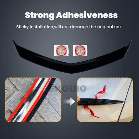 Rear Spoiler Wing for Cadillac ATS 2013-2019 4-Door Sedan, V Type Gloss Black Auto Exterio ABS Tail Trunk Lip Spoiler Wing Aerodynamic Styling in Saudi Arabia