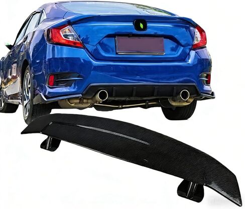 47 Inch GT Wing Rear Trunk Spoiler Compatible with Universal Car, Lightweight ABS Car Spoiler Wing GT Style Glossy Black in Saudi Arabia
