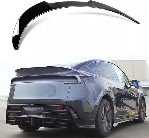 2025–2026 Compatible with Tesla Model Y, Rear Trunk Spoiler, MV Style Duckbill Design, Gloss Black ABS – Oasiland in Kuwait