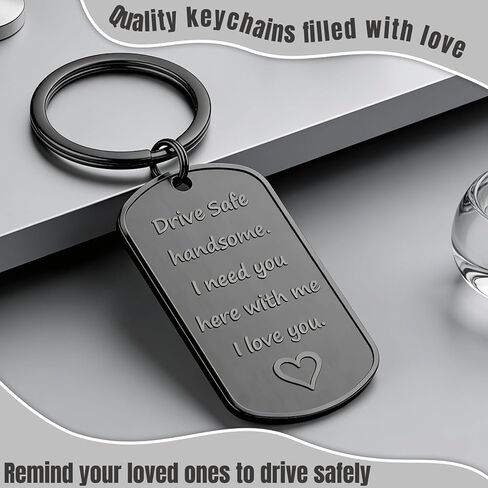 BEXOA Valentines Day Gifts for Him - Drive Safe Keychain for Boyfriend Men Husband Anniversary Birthday Gifts in Saudi Arabia