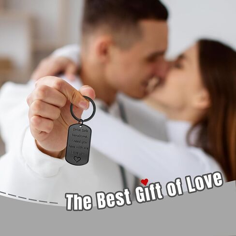 BEXOA Valentines Day Gifts for Him - Drive Safe Keychain for Boyfriend Men Husband Anniversary Birthday Gifts in Saudi Arabia