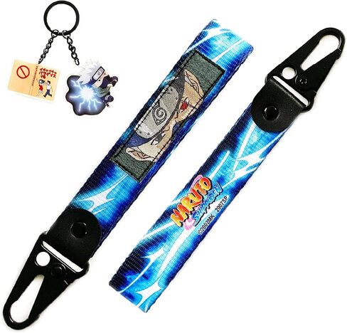 Naruto Shippuden - Kakashi Hatake Keystrap and Keychain Bundle - Otaku Gift Set for Anime Fans in Kuwait