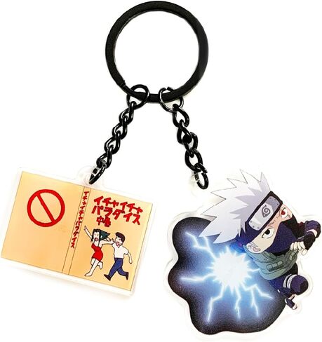 Naruto Shippuden - Kakashi Hatake Keystrap and Keychain Bundle - Otaku Gift Set for Anime Fans in Kuwait