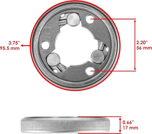 Caltric Starter Clutch One Way Bearing and Gasket Compatible with Kawasaki Ex500 Ninja 500 1990-2009 in Saudi Arabia