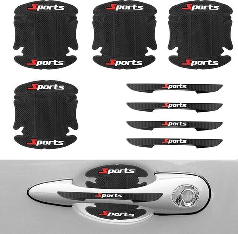 8PCS Car Door Protector, Doors Handle Protection Accessories, Sports Car Door Handle Scratch Protector, Door Handle Bowl Sticker, Universal for Most Car, SUV, Truck in Kuwait