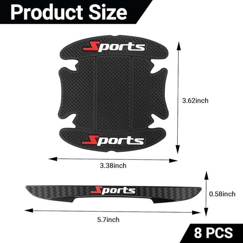 8PCS Car Door Protector, Doors Handle Protection Accessories, Sports Car Door Handle Scratch Protector, Door Handle Bowl Sticker, Universal for Most Car, SUV, Truck in Kuwait