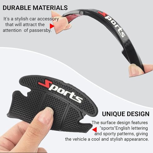 8PCS Car Door Protector, Doors Handle Protection Accessories, Sports Car Door Handle Scratch Protector, Door Handle Bowl Sticker, Universal for Most Car, SUV, Truck in Kuwait