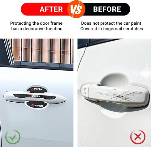 8PCS Car Door Protector, Doors Handle Protection Accessories, Sports Car Door Handle Scratch Protector, Door Handle Bowl Sticker, Universal for Most Car, SUV, Truck in Kuwait