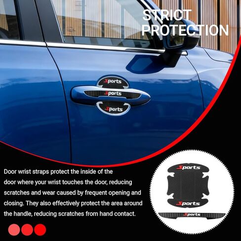 8PCS Car Door Protector, Doors Handle Protection Accessories, Sports Car Door Handle Scratch Protector, Door Handle Bowl Sticker, Universal for Most Car, SUV, Truck in Kuwait