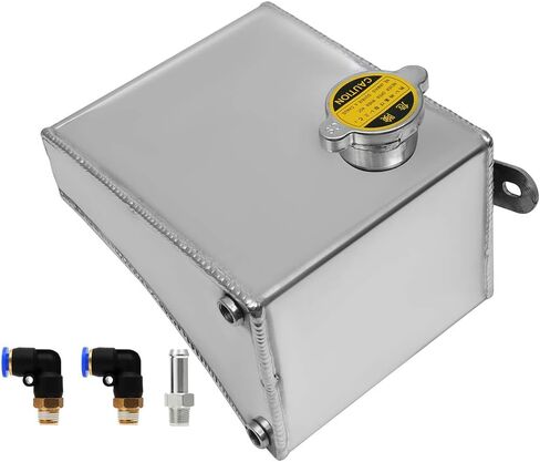 OCPTY Polished Stainless Steel Radiator Overflow Tank Catch Can For Nissan S13 S14 in Saudi Arabia