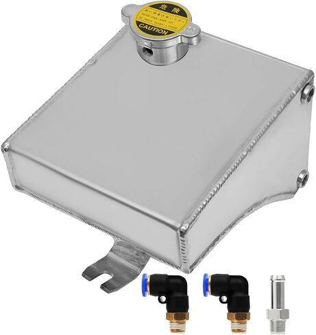 OCPTY Polished Stainless Steel Radiator Overflow Tank Catch Can For Nissan S13 S14 in Saudi Arabia