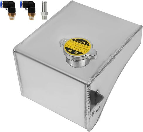 OCPTY Polished Stainless Steel Radiator Overflow Tank Catch Can For Nissan S13 S14 in Saudi Arabia