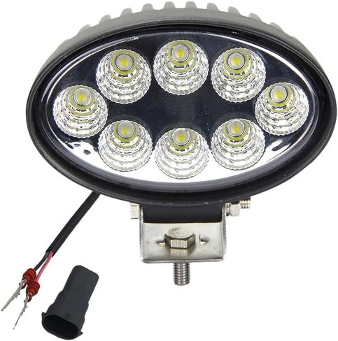 2pcs Tractor Led Work Light, 12V 24W Oval Cab LED Light, Agriculture Rear Fog Light LED Bulb, IP67 Waterproof Compatible with Kubotatractor,Case/IHCombine,Johndeerecombine etc in Saudi Arabia