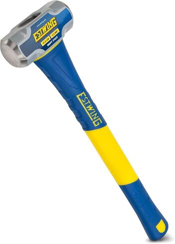 مطرقة زلاجة ناعمة للوجه من Estwing للاستخدام في السيارات والصناعات والبناء، 30-35 HRC، مقبض من الألياف الزجاجية بطول 16 بوصة مع قبضة مريحة باليدين (رأس 4 رطل × مقبض 16 بوصة) in Kuwait
