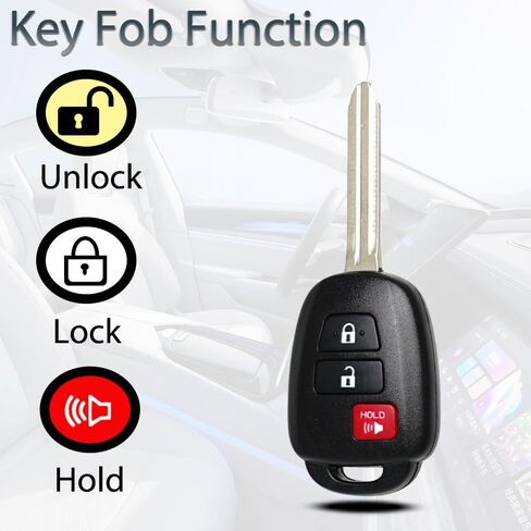 مفتاح فوب يناسب الدخول بدون مفتاح لسيارة Toyota Tacoma RAV4 4Runner Prius C 2013 2014 2015 2016 2017 2018 2019-2023 استبدال مفتاح التحكم عن بعد HYQ12BDM HYQ12BEL 89070-42820 H Chip (مجموعة من 2) in Saudi Arabia