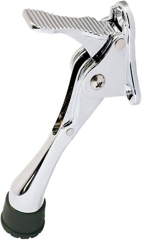 One Touch Kickdown Door Stopper, Door Holder, Heavy Duty Door Stops, Bottom of Door, Height-Adjustable Rubber Tips by HASHI (Antique Bronze, 4 inch x 4pack) in Kuwait