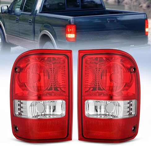 مجموعة الضوء الخلفي Nilight متوافقة مع 2001 2002 2003 2004 2005 2006 2007 2008 2009 2010 2011 Ford Ranger بدون مصباح خلفي طراز STX سائق طراز OE وعدسة حمراء داكنة من جانب الركاب in Saudi Arabia