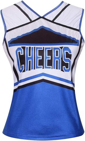 Cheerleading Costume for Women Classic Adult Cheerleader Uniform Outfit 3PCS Set Halloween Cosplay in Saudi Arabia