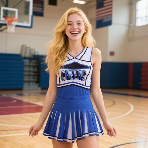 Cheerleading Costume for Women Classic Adult Cheerleader Uniform Outfit 3PCS Set Halloween Cosplay in Saudi Arabia