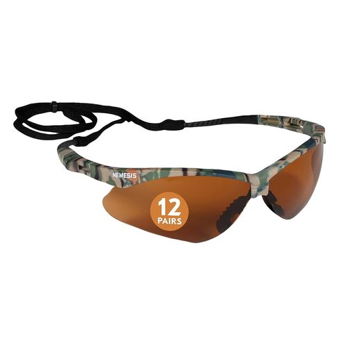نظارات السلامة KleenGuard™ V30 Nemesis™ (19639)، عدسات زرقاء فاتحة مع طلاء مضاد للضباب من KleenVision™، إطار أزرق، نظارات للجنسين للرجال والنساء (12 زوجًا/علبة) in Saudi Arabia