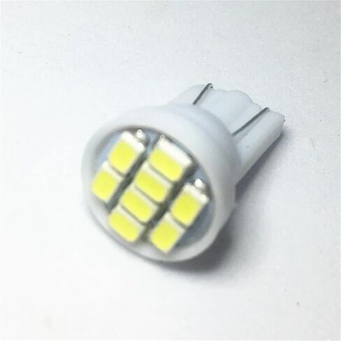 10pcs T10 LED W5W car Boot light parking light 8SMD 1210 LED W5W Motorcycle lamp 192 168 Wedge Indicator Lamps Door light 12V(WHITE) in Saudi Arabia