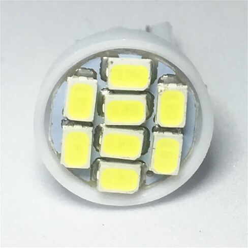 10pcs T10 LED W5W car Boot light parking light 8SMD 1210 LED W5W Motorcycle lamp 192 168 Wedge Indicator Lamps Door light 12V(WHITE) in Saudi Arabia