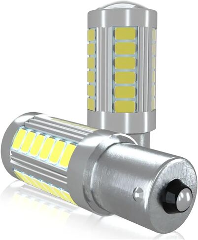 2pcs 5730 33Chips LED Reverse Light Bulbs for Car 1156 BA15S P21W 1157 BAY15D P21/5W White Stop/Parking Lights(1156 ba15s) in Saudi Arabia