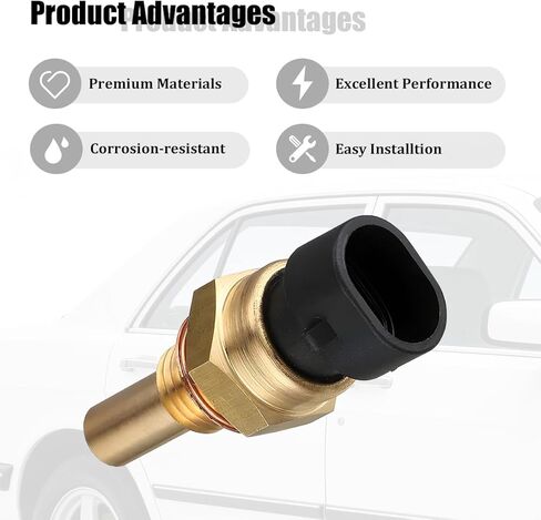 Car Engine Coolant Temperature Sensor, OEM#15404280 12191170 60811520 Vehicle ECT Colling Water Temp Sensor Replaces, Compatible with Regal Cavalier Cobalt Classic Lacrosse in Saudi Arabia
