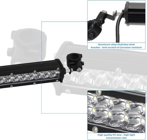 شريط إضاءة الدراجة الترابية - طقم شريط إضاءة LED موتوكروس عالمي مع مفتاح وحامل مقود 7/8 بوصة - يناسب هوندا CRF110 CRF250R CRF450R Kawasaki Yamaha سوزوكي والمزيد in Saudi Arabia