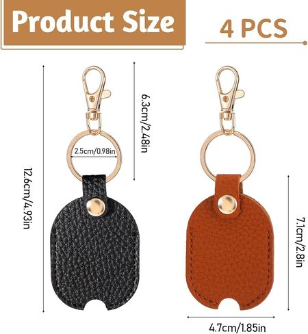 4 Pcs Leather Car Key Sleeves, Car Key Fob Cover, Replacement Leather Protector Auto House Covers for Cars Keys, Broken Keys Protector in Saudi Arabia