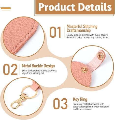 4 Pcs Leather Car Key Sleeves, Car Key Fob Cover, Replacement Leather Protector Auto House Covers for Cars Keys, Broken Keys Protector in Saudi Arabia