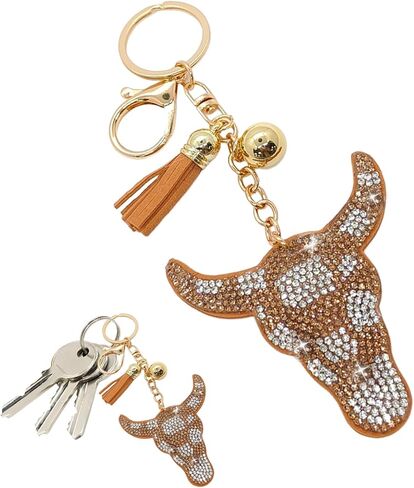 NIIIYTYB Bling Western Bag Charms Keychain Rhinestone Purse Accessories for Women Cute Cowgirl Charm Chains for Handbags Keychains and Key Chain Jewelry Decorations Stylish in Saudi Arabia