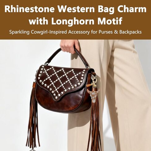 NIIIYTYB Bling Western Bag Charms Keychain Rhinestone Purse Accessories for Women Cute Cowgirl Charm Chains for Handbags Keychains and Key Chain Jewelry Decorations Stylish in Saudi Arabia