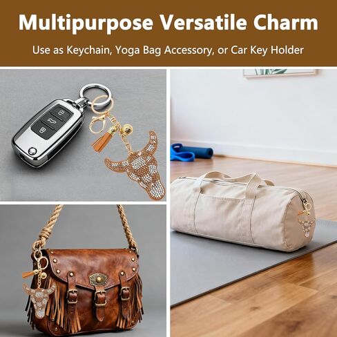 NIIIYTYB Bling Western Bag Charms Keychain Rhinestone Purse Accessories for Women Cute Cowgirl Charm Chains for Handbags Keychains and Key Chain Jewelry Decorations Stylish in Saudi Arabia