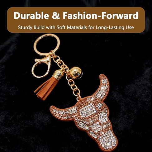 NIIIYTYB Bling Western Bag Charms Keychain Rhinestone Purse Accessories for Women Cute Cowgirl Charm Chains for Handbags Keychains and Key Chain Jewelry Decorations Stylish in Saudi Arabia