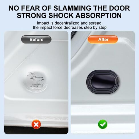 10PCS Car Door Shock Absorber Pads Buffer Bumper Anti-Collision Shock Absorbing Gasket for Sound Insulation Adhesive Stickers in Saudi Arabia
