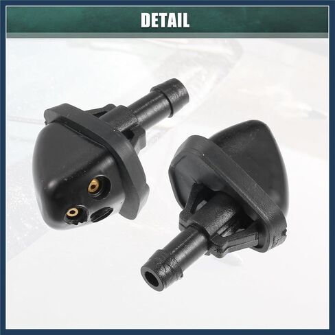 Windshield Wiper Washer Nozzle Spray Jet Fit for Suzuki Grand Vitara - Pack of 2 Black Stylish Design in Saudi Arabia