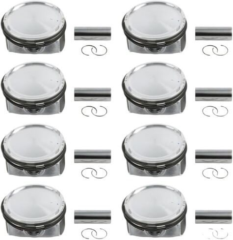 8-Piece Piston Set with Rings AJ133 for 5.0L V8 Supercharged Engine in Kuwait