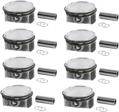 8-Piece Piston Set with Rings AJ133 for 5.0L V8 Supercharged Engine in Kuwait