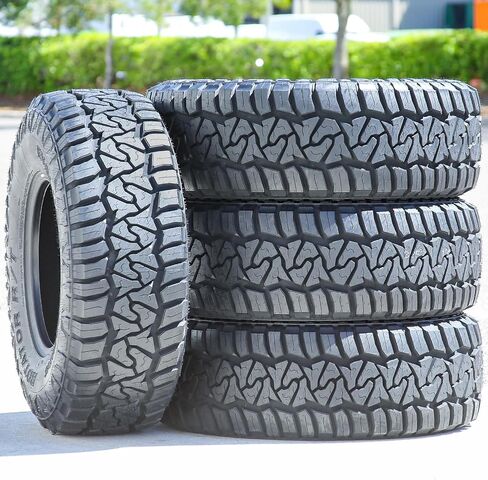 Set of 4 (FOUR) Evoluxx Rotator R/T All-Terrain Mud Off-Road Light Truck Radial Tires-33X12.50R17LT 33X12.50X17 33X12.50-17 121Q Load Range F LRF 12-Ply BSW Black Side Wall in Saudi Arabia