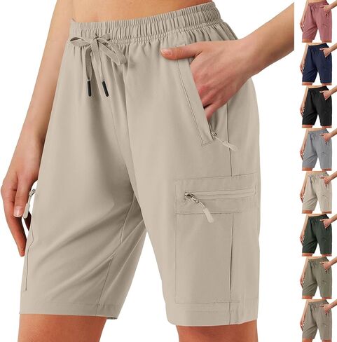 شورت نسائي قصير بخصر عالٍ وواسع للجري، صيفي خفيف الوزن وسريع الجفاف وكلاسيكي للمشي لمسافات طويلة in Kuwait