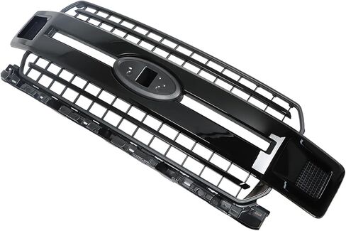 munirater Front Bumper Radiator Grille Assembly Glossy Black with Base Rail Replacement for 2018-2020 F150 Pickup 4-Door JL3Z8200 in Kuwait