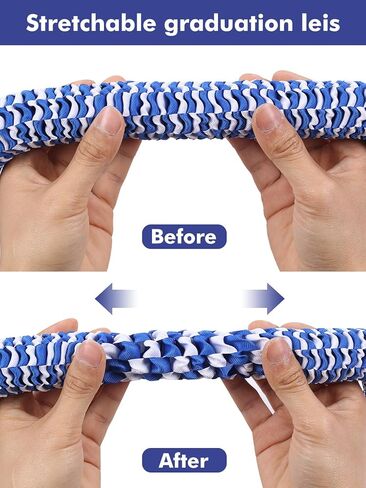 ZenNex 2026 Graduation Lei and Honor Cord Handmade Threaded Braided Ribbon Necklace Graduation Money Lei with 8 Innovative Patches for High School College Ceremony in Saudi Arabia