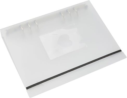 A5 4-Ring Binder Cover, Transparent PVC, Matte Surface, Refillable Notebook Shell, Die Storage (1) in Kuwait