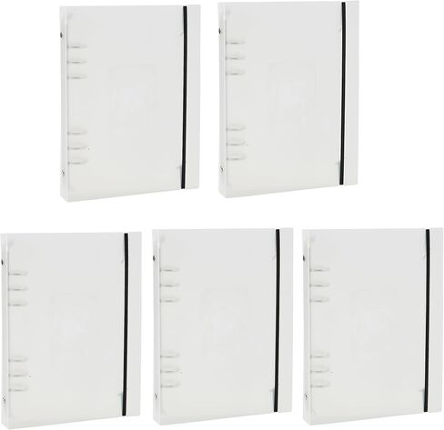 A5 4-Ring Binder Cover, Transparent PVC, Matte Surface, Refillable Notebook Shell, Die Storage (1) in Kuwait