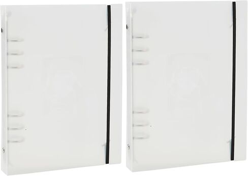 A5 4-Ring Binder Cover, Transparent PVC, Matte Surface, Refillable Notebook Shell, Die Storage (1) in Kuwait