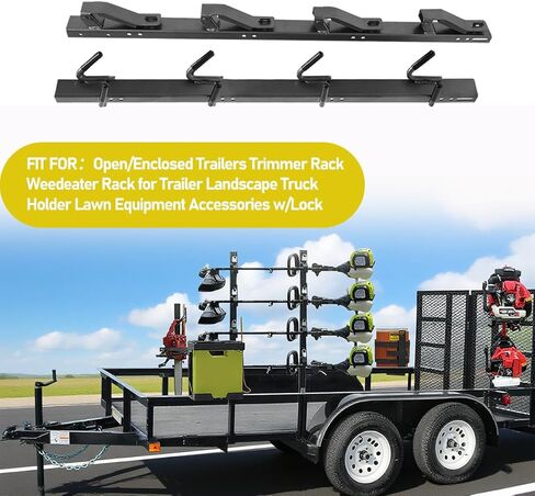 4-Place Weed Eater Racks for Open & Enclosed Trailers: Heavy-Duty Trimmer Rack w/Extension Grip Handle – Bolt-On 4-Pack in Kuwait