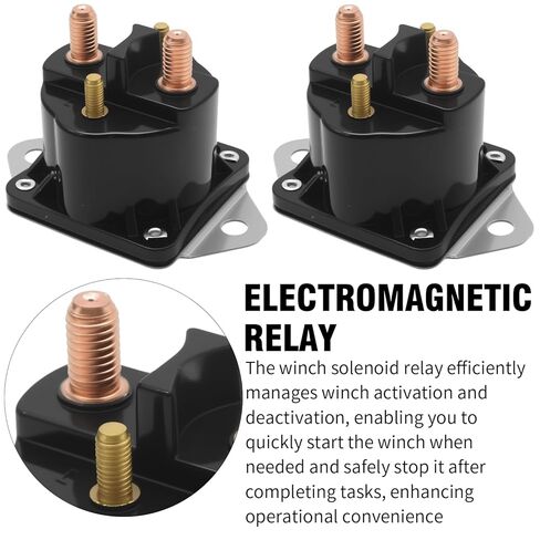 4 PCS 72631 12V Winch Solenoid Relay, Replacement for Warn Winch XD9000, Replacement for Warn Winch XD9000i, Replacement for M6000, Replaces 28396 in Saudi Arabia